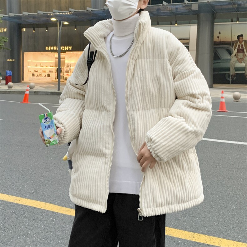 灯芯绒衣男秋冬季潮牌立领复古外套韩版潮宽松服  W2096-P73图片