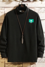 BT40264-P30半高领长袖t恤男大码内搭打底衫男砖墙，男装T恤，电商A040A