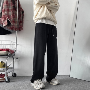 春秋美式运动裤卫裤男宽松直筒休闲裤束脚裤 D321- BK30 P40图片