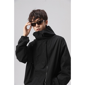 港风美式vibe潮流宽松连帽冲锋衣夹克男潮 XZ213-JK6601-P65控88图片