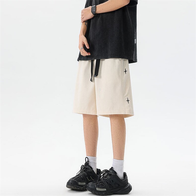 现货ZK7988-特批25控48复古休闲五分裤短裤男2025新款大码裤衩,男装休闲裤,电商A059