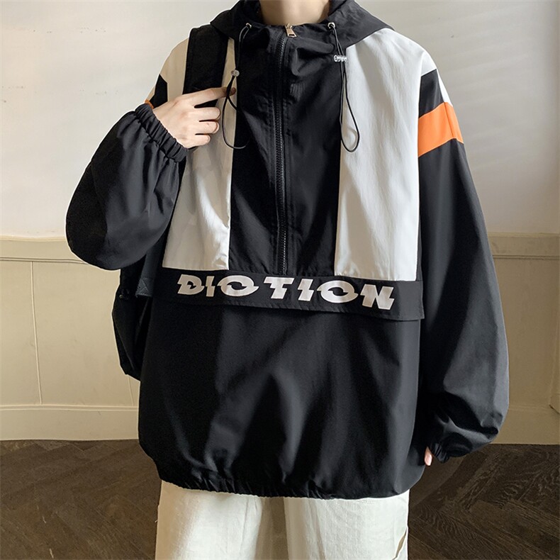 特P53控98cityboy酒店大口袋工装机能套头笑脸连帽夹克卫衣XWY221,男装夹克,电商B370