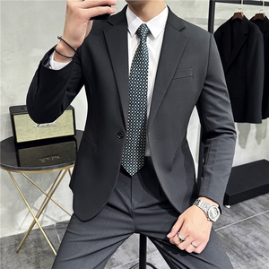 2026新款春秋商务正装修身西服套装男士休闲西装两件套8660-P240