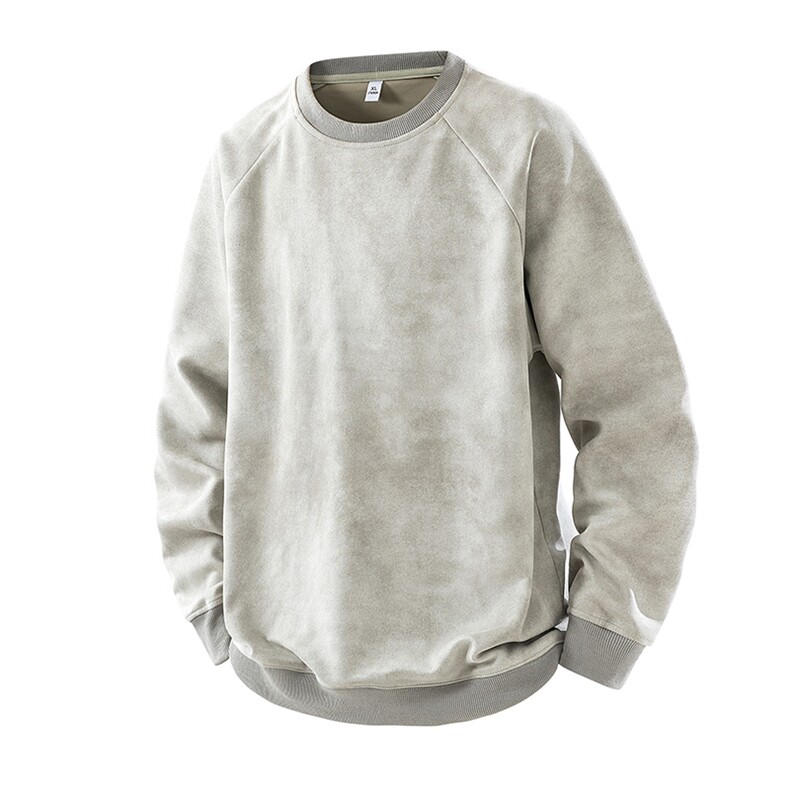 中性风卫衣男春季痞帅麂皮绒重磅上衣新款长袖t恤打底HH8913-P38，男装T恤，星座1206（原A206）