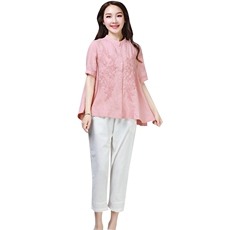 2023年夏季套装/套裙两件套时尚韩版优雅修身时尚上衣加长裤，女装套装/套裙，奕阳依阁