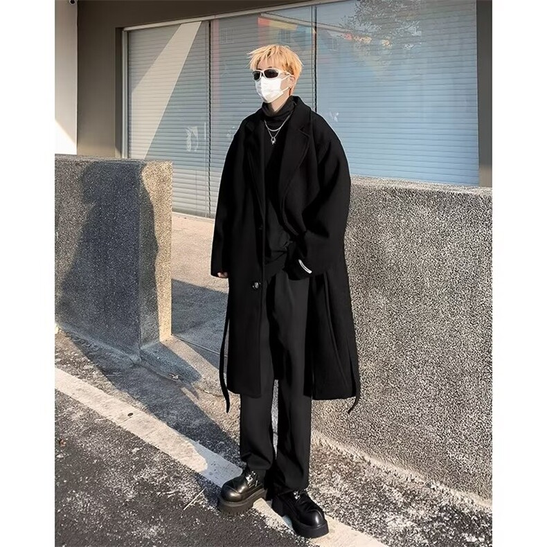 秋冬季新款毛呢大衣男士韩版潮流港风中长款M8150-P78,男装毛呢大衣,星座1109-3