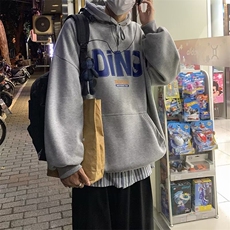350g潮牌港风印花连帽卫衣男女休闲春秋宽松时尚上衣5178-P43网图，男装卫衣，电商B245