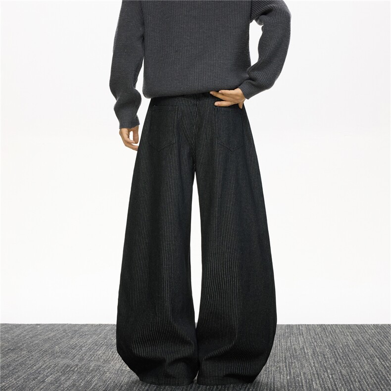 美式五连扣条纹西裤男高街拖地长裤潮牌宽松拖地裤子NZ942-P50,男装西裤,星座308B-2