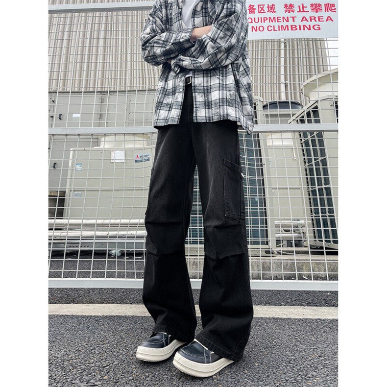 做旧水洗牛仔裤春新款美式街打褶设计长裤子N01126-P53,男装牛仔裤,星座308B-2