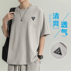 男士夏季薄款速干休闲篮球服夏天t恤短袖帅气TT312-特批-36
