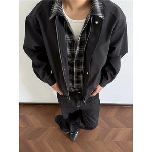 假两件棉衣男夹克外套潮牌宽松简约百搭男士男款棉服JK6106图片