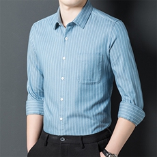 春款男士时尚休闲商务衬衣纯色长袖衬衫商务休闲YYF2043-P80，男装衬衫，星座1105-3