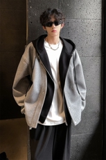 秋款撞色设计款休闲百搭男大卫衣夹克男A071-L21-108，男装夹克，电商A071