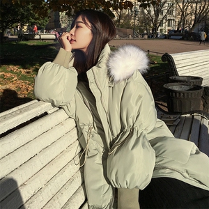 主推现货 高点击中长款大毛领棉衣163-1116-P185-控268图片