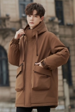 羽绒服男士冬季中长款大衣外套加厚兔毛内胆派克服男款2900-P380，男装羽绒服，电商A355（原A415）
