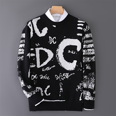 2025百搭时尚芝麻点英文字母羊毛衫,男装羊毛衫,牧圣羊绒, 2025百搭时尚芝麻点英文字母羊毛衫,男装羊毛衫,牧圣羊绒,