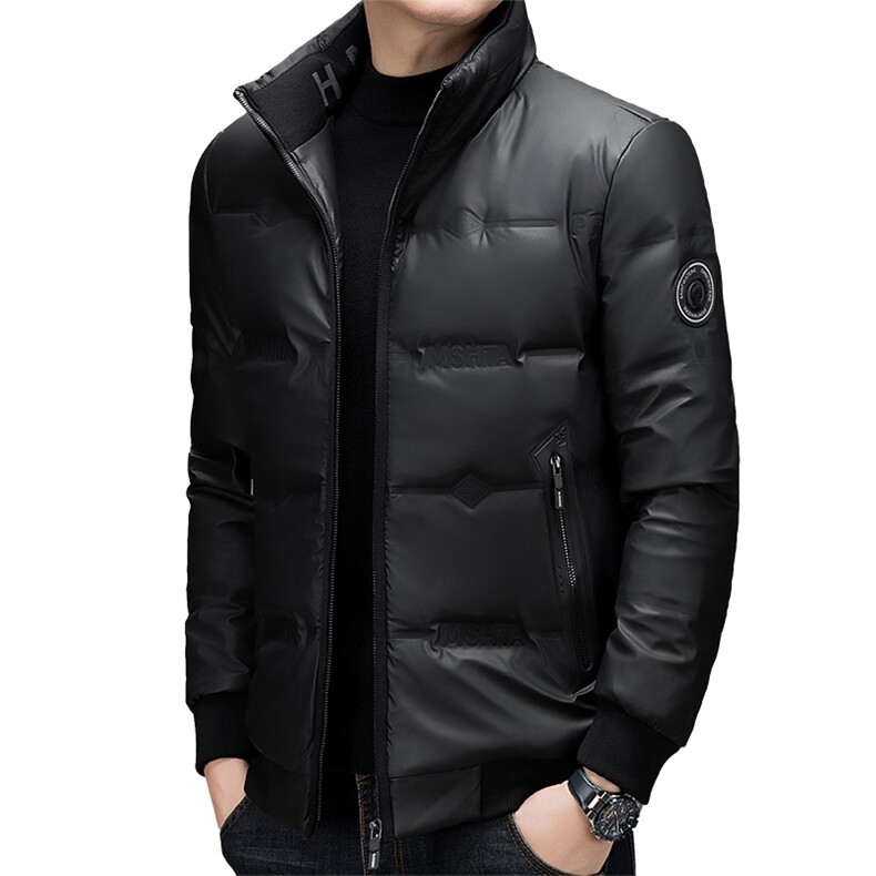 羽绒服男冬季中老年立领内胆羽绒外套爸爸装加绒加厚羽绒服防寒服,男装羽绒服,电商B212（原钱塘6029）