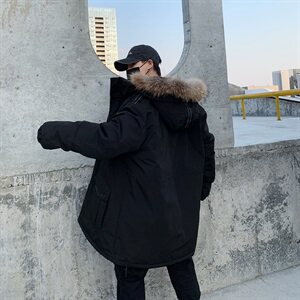 2020冬装新款潮牌宽松中长款羽绒服男保暖外套 A436-2028图片