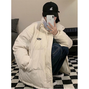 秋冬季立领女宽松显瘦羊羔毛羽绒棉服面包服加厚保暖外套 M587图片