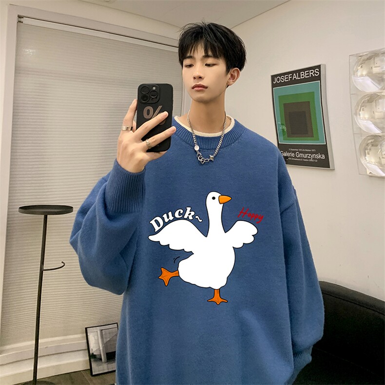控78假两件毛衣男大码加绒针织衫男毛线衣M80273-P55加绒P70,男装针织衫/毛衣,电商A040