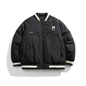 2026冬季新款男日系潮牌纯色刺绣白鸭绒羽绒服加厚外套YR38-F219图片