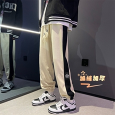 2024冬季重磅棉绒加绒加厚休闲男束脚裤313A-1-NK72-P65控78，男装休闲裤，星座808A-1