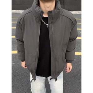 现货冬季美式休闲加厚雪山外套夹克立领纯色三防户外工装棉服图片