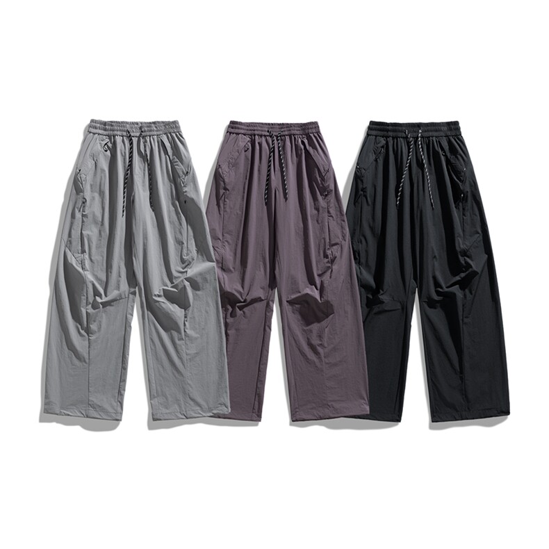 春季新款男女同款直筒弯刀休闲裤DSA157B-K2605-TP50图片