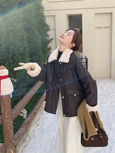 (现货)2025年冬季新款PU皮羽绒服赵思露同款2570款P255-K335图片