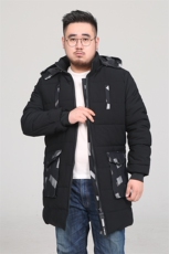 XL-8XL冬装男中长款棉服加肥加大码宽松潮流连帽棉衣外套8823P175，男装棉衣，星座802