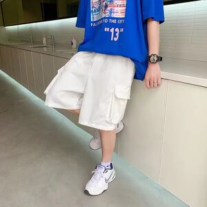 2023港风文艺休闲五分裤男春秋宽松潮流短裤图片