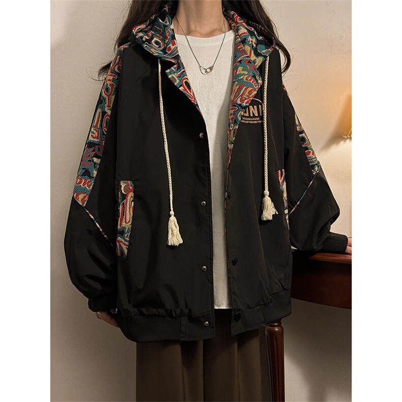 春秋季绣花外套男女同款新款美式夹克XZ102B-1-JK2521P85，男装夹克，星座102B-1