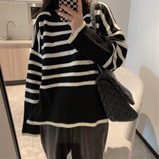 瑟琳圆领毛衣，女装针织衫/毛衣，XTZ style