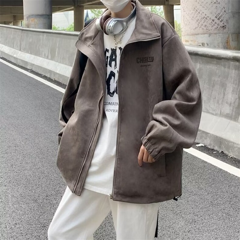 秋季青春流行男双层麂皮绒夹克 JK923 P65图片