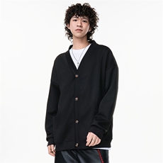 抖音得物高品质秋冬美式高街重磅单排扣结构卫衣V领开衫外套W110，女装短外套，电商A486