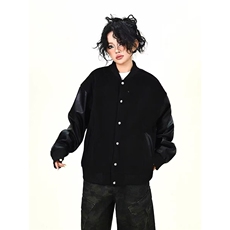 春秋季外套男潮日系复古风立领夹克英伦棒球服韩版百搭帅气宽松，男装夹克，星座1210-1