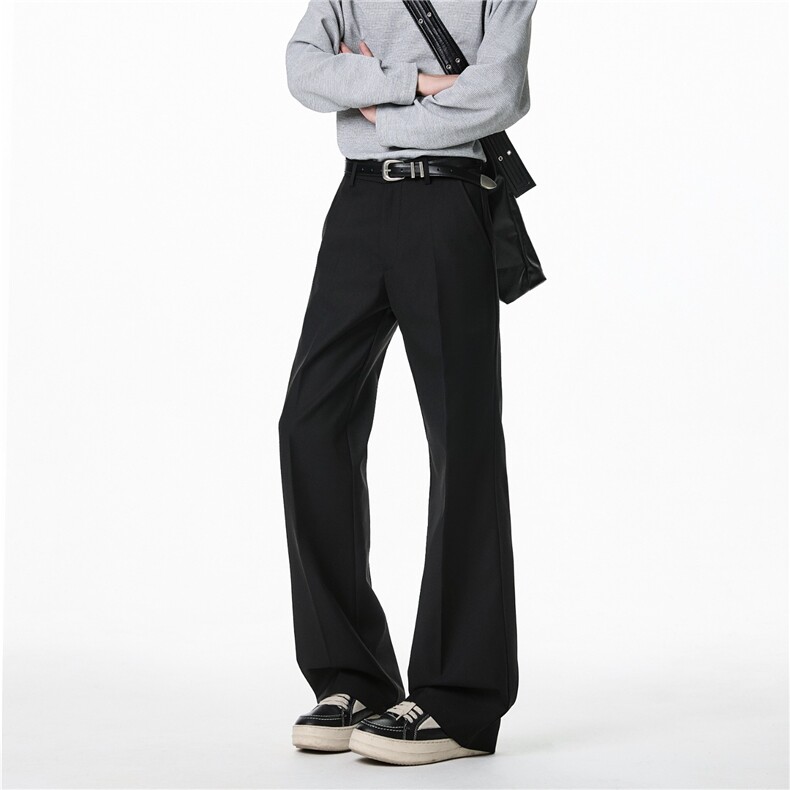 W10811-P35网图现货新款美式高街廓形西裤休闲裤直筒微喇裤子，男装西裤，星座1608