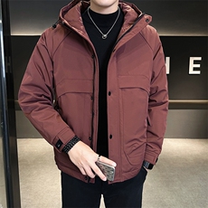 店主风2025年男士秋冬二棉加棉加厚夹克连帽棉服M1121-P105，男装夹克，电商D240-242