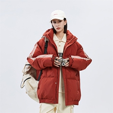 冬季港风三条杠撞色连帽棉衣加绒加厚拼色加厚棉衣外套MY6088P90，男装棉衣，电商A128