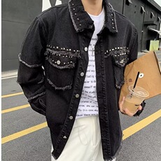 F394P75仔外套男春季日系港风宽松痞帅设计感上衣潮牌ins高街工，女装短外套，星座512-6