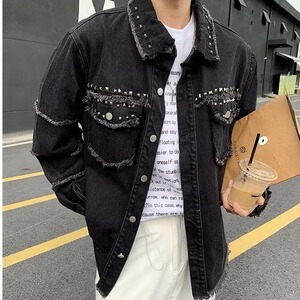 F394 P75仔外套男春季日系港风宽松痞帅设计感上衣潮牌ins高街工图片