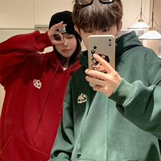 eq174中性风发泡印连帽套头卫衣男女情侣装秋装外套2024新款，男装卫衣，电商C306-1