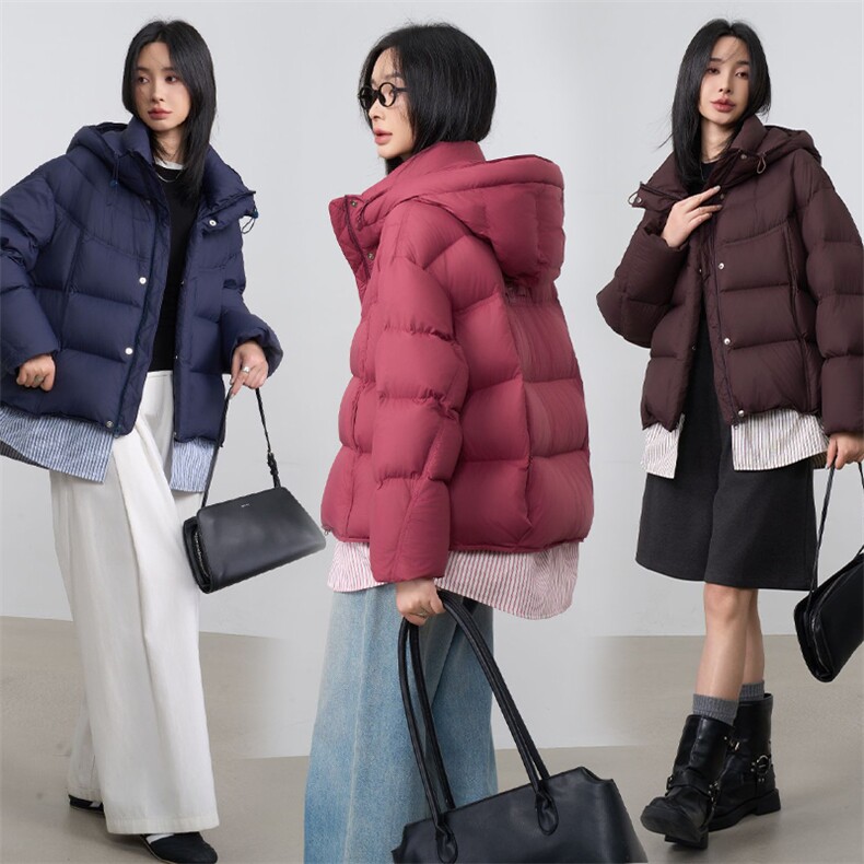 现货2025年冬季新款羽绒服女90白鸭绒，女装羽绒服，阳光伊恋