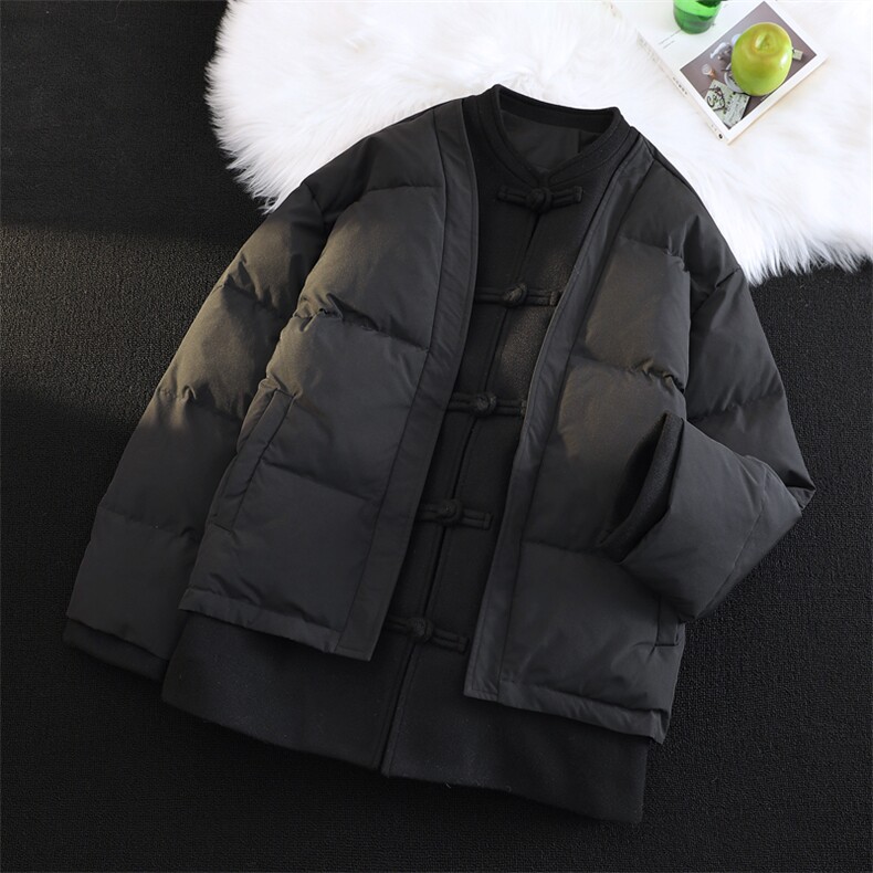 中式唐装男款冬季加厚风汉服青红色立领休闲外套A33-P158,男装棉衣,星座816A（原B366）