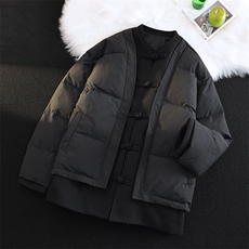 中式唐装男款冬季加厚风汉服青红色立领休闲外套A33-P158，男装棉衣，星座816A（原B366）