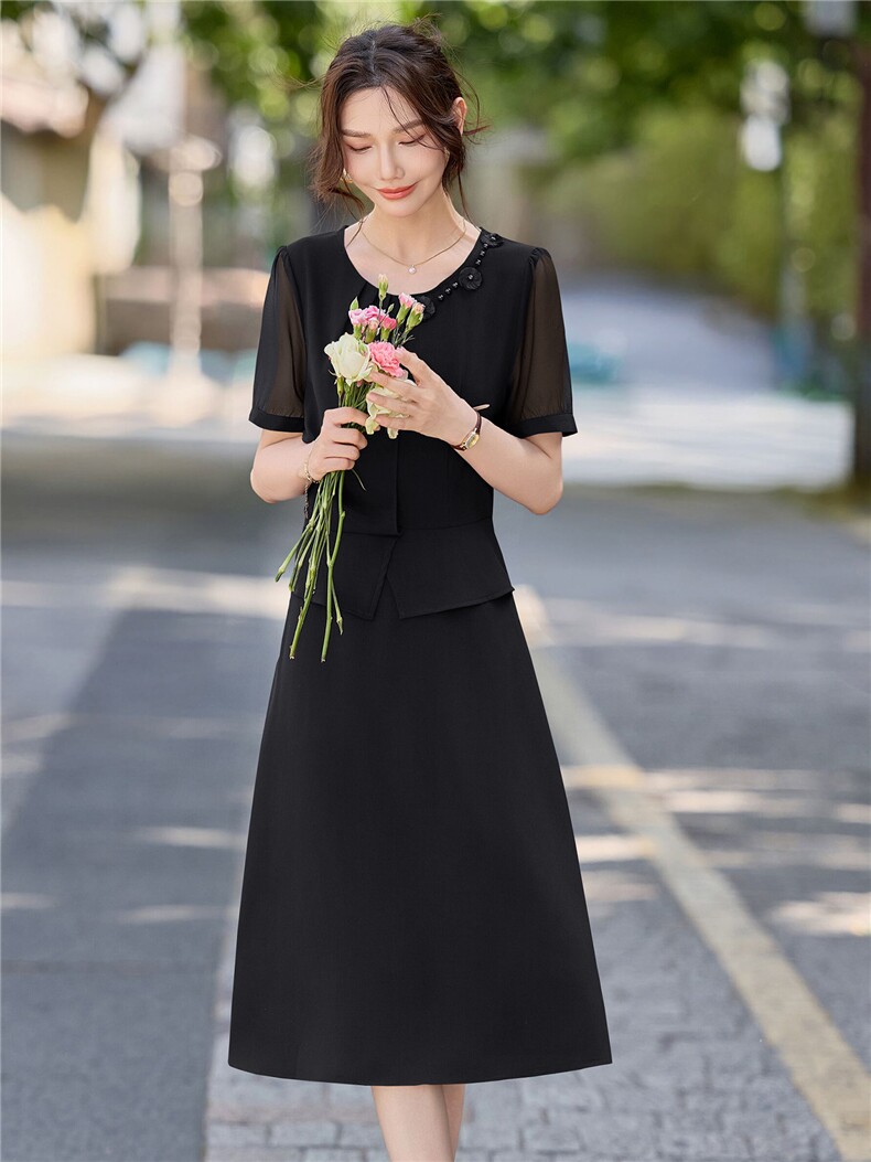 【2026夏季女装新款】时尚优雅气质中长款连衣裙,女装连衣裙,缘衣格