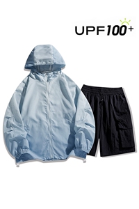 UPF100+有报告 凉感轻薄透气套装防晒服 两件套HS626-P80图片