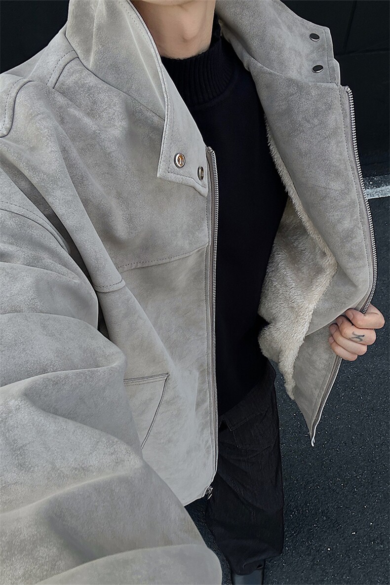 扎染加绒夹克皮棉服保暖防风复古高街外套男5D3074-TP65不,男装夹克,电商A102