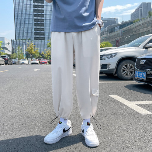 @夏季冰丝裤男士薄款清爽休闲裤宽松直筒简约百搭九分裤K2051P35,男装休闲裤,电商B220
