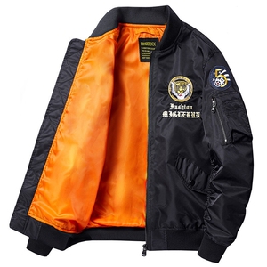 主推款：外套男飞行员夹克教练春秋冬加棉大码工装机车服棒球服衣图片